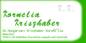 kornelia kriszhaber business card